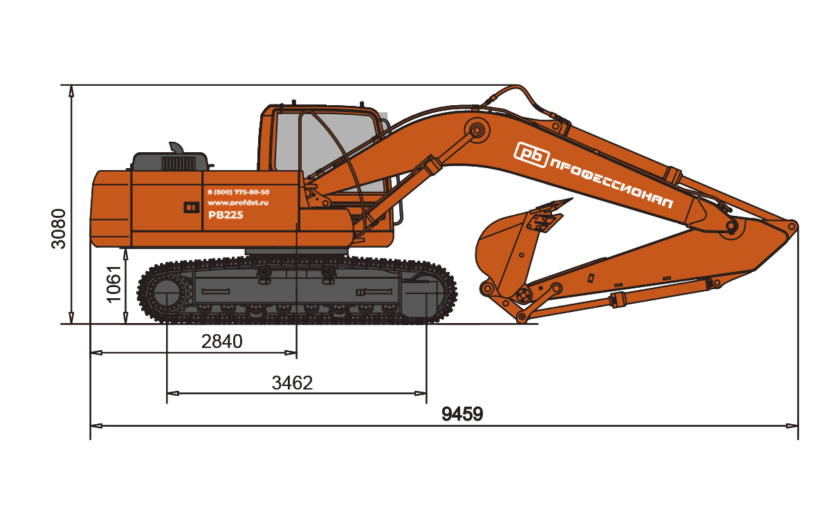 Размеры Профессионал PB225